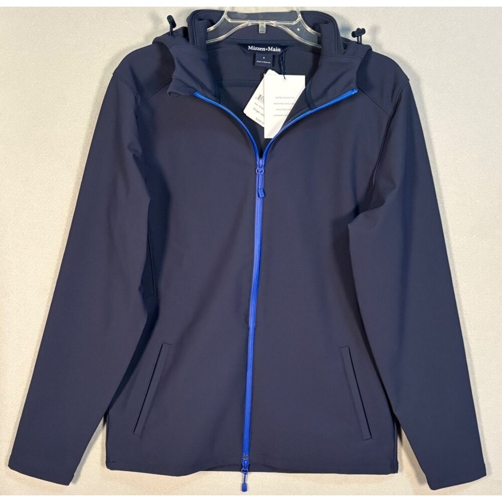 NWT Mizzen Main Stinger Jacket Mens S Blue Golf Performance Windbreaker